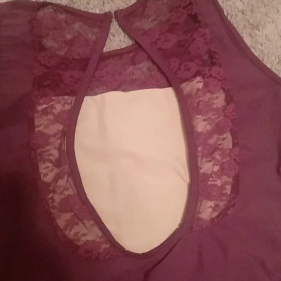 Lace Insert Tank Leotard - Picture 7 of 7